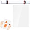 Wekuw Argilla da Modellare Kit 10x15cm Tavola Acrilica Rettangolare e Kit Ceramica Fai Modellazione Argilla Mattarello con Pellicola Protettiva Strumenti per Modellare Argilla Plastilina Professionale