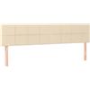 vidaXL Testiera Crema 180x5x78/88 cm in Tessuto