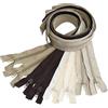 Aerzetix - Set di 8 Cerniere Lampo a Spirale N°5 65cm separabili con cursore - in Metallo Nylon Poliestere - tonalità Beige - per Cucito Artigianato creazioni Tessili