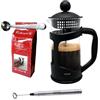 NERTHUS FIH 1126 set caffettiera francese a stantuffo 800 ml montalatte e pinza per caffè