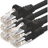 1aTTack.de 0,25m Cavo di Rete nero - 5x - Cat.6 Ethernet Gigabit Lan RJ45 10 100 1000 Mbit s - Cavo Patch UTP compatibile con Cat.5 Cat.5e Cat.7 Cat.8 - nero - 5x - 0,25m