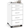 FMD furniture 336-001E - Cassettiera in truciolato, colore: bianco, dimensioni: ca. 33 x 63,5 x 38 cm (larghezza x altezza), con rivestimento in melammina