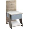 FMD 13Casa - Littleman A2 - Comodino. Dim: 34x39x69,5 h cm. Col: Rovere chiaro, Bianco, Antracite. Mat: Truciolar