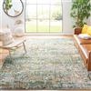 SAFAVIEH Madison Collection MAD460Y, tappeto verde e turchese, design astratto moderno, non perde pelo e facile da pulire, ideale per aree ad alto traffico in soggiorno, camera da letto (MAD460Y)