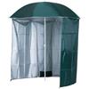 Outsunny Ombrellone da Spiaggia e da Giardino Φ220cm con Tenda Parasole, Poliestere e Metallo, Verde Scuro e Bianco|Aosom