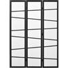 HOMCOM Paravento Separè a 3 Pannelli Pieghevole in Legno, 170x120cm, Nero e Bianco|Aosom