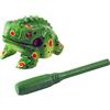 kidypool Frog Guiro - Blocco di legno da 10,2 cm, strumento musicale a percussione in legno naturale, dimensioni perfette (verde)