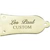 KAISH 3 fori metallo oro chitarra Truss Rod copertura con lettere bianche CUSTOM ferro Truss Rod copertura per Epiphone les Paul LP/SG/ES