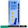 RAYLU PAPER 12 Pennarelli Permanenti a Punta Fine 1mm, Pennarello Permanente Verde ad Asciugatura Rapida, Resistente all'Acqua e allo Sbiadimento, per Ufficio eScuola (Verde, 1mm)