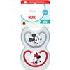 NUK Perfect Match Air - Ciuccio ortodontico per bambini, 0-6 mesi, favorisce il flusso d'aria e previene l'eruzione cutanea, accettazione del 95% del bambino, Topolino, 2 pezzi