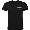 4people T-shirt nera con logo Aston Martin da uomo - 100% cotone, disponibile nelle taglie S M L XL XXL: stile e comfort in ogni passeggiata, Nero , XL