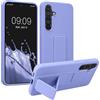 kwmobile 1x Custodia Compatibile con Samsung Galaxy S25 Plus - Cover Supporto Dita - Back Case per Smartphone - Protezione Gommata Lavanda