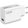 ASKUBSKU Caricatore 100W per Xiaomi Redmi Note 15 Pro+ 5G POCO X8 Pro Max F8 Ultra, 100 WATT Spina di Ricarica Rapida per Caricabatterie da Cellulari Mobile per Mi 17 Pro MAX 17 Ultra,Solo Adattatore
