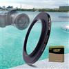 AMOTOK 46mm a 52mm Adattatore per obiettivo da,anello adattatore step-up con filtro da 46mm a 52mm,Compatibile con tutti gli accessori per filtri da 52mm.Realizzato con lavorazione CNC