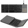 SOPPY Tastiera Bluetooth pieghevole con touchpad, mini tastiera wireless portatile ricaricabile USB, tastiera pieghevole in tre per Mac, iOS, Android, Windows, PC, tablet, laptop, smartphone