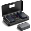 LIFEMOI D-LI90 (1600mA) - Set di caricabatterie multifunzione per fotocamera (incluse due batterie) compatibile con fotocamere Pentax K1II K7 K7D K5 K5D K5I K5IIS K3 K3II K3III K1 K01 645D 645Z