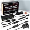 GeeekPi Kit di custodia GeeekPi per Raspberry Pi Zero 2 W con custodia di raffreddamento passivo in alluminio, alimentazione QC3.0 Quick Charger, dissipatore di calore, header GPIO a 20 pin, hub USB a 4 porte