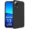 N NEWTOP Cover Compatibile per Xiaomi 13 LITE, Custodia TPU SOFT Gel Silicone Ultra Sottile Flessibile Case Posteriore Protezione Fotocamera Anti Urto Guscio Scocca Colorato (Nero)