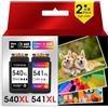 TODOINK PG540XL CL541XL Nero e Colore Cartucce d'inchiostro PG-540XL CL-541XL cartucce per canon 540 541 xl per TS5150 TS5151 TS5100 MG3650 MG3650S MG3600 MG4250 MX475 MX395 MX535 (2 Pack)