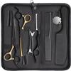 GREATRICH Forbice per Sfoltire i Capelli, Forbici Parrucchiere Professionali Barbiere, Set Professionale di Forbici per Capelli in Acciaio, Borsa per Parrucchieri, Principianti e Uso Domestico