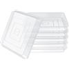 TAQIXI Confezione da 6 piattini quadrati per piante da 15,2 cm, 20,5 cm, 20,5 cm, 30,5 cm, 35,5 cm, 40 cm, 40 cm, resistenti, per vasi da fiori, vassoio in plastica per catturare l'acqua all'interno e