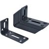 Meijeegu 10 connettori angolari di ispessimento regolabili, con 2 fori lunghi, a forma di L, angolo di 90 gradi, angolo in metallo, per scaffali, tavoli, sedie, 80 x 40 mm, spessore 3 mm (nero)