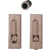 HOPPE Set per porta scorrevole M464 - senza serratura, rosetta quadrata WC in rame