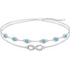Cosie Lily Bracciale Donna Argento 925 Pietre Nascita Infinito Bracciale Gioielli Donna Doppia Catena Bracciale Cuore Regalo Donna Compleanno per Moglie Mamma Fidanzata Amica