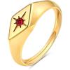 YeGieonr Anello da donna in oro - Anello in acciaio inox resistente all'acqua, anello in acciaio inox placcato oro, per donne, 62(19.8), Acciaio inossidabile, Zirconia cubica