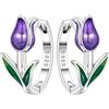 MISEFF Orecchini da donna in argento Sterling ipoallergenici, orecchini a cerchio in argento 925, minimalisti, per l'uso quotidiano da donna, Taglia unica, Argento sterling, Zirconia cubica