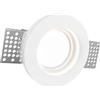 Portafaretto Rotondo Ø100mm x 30mm GU10 in Gesso Pitturabile SLIM