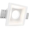 Portafaretto Quadrato Ø100x100 mm GU10 in Gesso Pitturabile SLIM