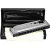 Cascha HH 2007 Armonica a bocca, Do Maggiore blues armonica, diatonica armonica a 10 fori per bambini e adulti con custodia e panno per la cura, argento