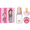 BIBS Set regalo neonato, 0-6 mesi, biberon 150 ml & 2 ciucci Colour, Blush