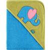 Be Mammy Asciugamano con Cappuccio 100% Cotone Neonato e Bimbo Oeko-Tex Standard 100 100cm x 100cm BE20-240-BBL (Blu - Elefante)
