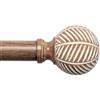 UNCONSIL Aste per tende in legno per finestre: Bastoni per tende regolabili da 1 pollice di diametro da 121,9 cm a 218,4 cm, aste decorative per tende da finestra con imitazione venatura del legno, aste