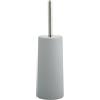 MSV - Scopino per WC - Manico in Acciaio Inox - Design Compatto - Ø36 cm - Grigio Chiaro - Pratico Accessorio da Bagno - Facile da riporre - Pulizia Efficace e Design Elegante