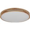 OSRAM ORBIS Woodburry LED wall/ceiling light with wood decor, 36 W, 1,500 lm, 3,000 K, 500-mm diameter, 830 friendly warm white, IP20 protection, mounting screws and dowels included