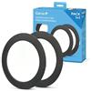 Garza Confezione da 1+1 Faretti LED da incasso per Cartongesso, circolare, extrapiatto, 22 cm, 18 W, luce fredda 6500 K, 1950 lm, 30.000 ore, IP20, nero, risparmio energetico 80%