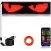 Qnoavve Occhi a LED per auto, 37x9 cm Devil Eyes Light for Cars Window, tabellone a LED programmabile a scorrimento flessibile con controllo tramite app Bluetooth, luci dinamiche a occhi di diavolo