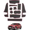 GAFAT Compatibile con Audi Q2 SQ2 Facelift 2016-2024 2025, tappetini in gomma antiscivolo 2024 Q2, tappetini antiscivolo per console centrale, tappetini per cuciture porte, accessori 2025 Q2 (rosso)