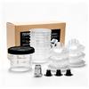 InoKraft Mini pistola a spruzzo usa e getta da 180 ml, kit con 6 tazze e coperchi, 1 tazza rigida con anello di fissaggio, 3 tappi, sistema di verniciatura per pistola a spruzzo HVLP LVLP con