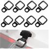 streeHerjjkeA1 8 Pezzi Anelli di Ancoraggio D Neri per Hardtop/Coperchio Auto - Sistema Chiusura Rapida con Gancio Rimovibile - Compatibile con Jeep Wrangler JK TJ JKU Sahara Rubicon (Set da 8)