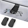 JOYIT 2 portaocchiali da sole per auto, in vera pelle, supporto magnetico per occhiali da sole, supporto universale per occhiali da auto, clip per biglietti
