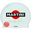 IMSPIRA Cuffia Piscina Cuffia Nuoto Silicone Martini Bianco Design Divertente Unisex Adulti Ragazzi 6+ Antiscivolo Interno Rigato Per Allenamento Gara Aquagym Pallanuoto Acque Libere Ironman