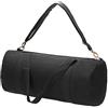 Augbunny Borsone da viaggio in tela di cotone 100% resistente, stile militare e militare, borsone da palestra per uomo e donna, Nero, S