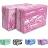 BASE YOGA - Blocchi yoga, set da 1/2 pezzi, mattoncino yoga in schiuma EVA leggera (Rosa x 2)