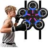 OBEST Macchina da Boxe Musicale Boxmaschine con Schermo LED per Bambini, Montaggio a Parete con Guantoni da Boxe, Allenamento con Bersaglio Indoor, Regalo per Bambini