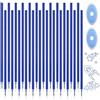 Ourdort 24 Ricariche Cancellabili Blu + 2 Gomme Cancellabili, Compatibile con Penne Roller Legami, Punta da 0,7 mm, Altezza 13 cm, Facili da Cancellare (Blu)