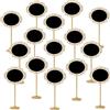Youngine Mini Chalkboards - Confezione da 15 biglietti con cavalletto per l'identificazione di ricordi, matrimoni, segnaposto Food Signs, Party Supplies (rotondo)